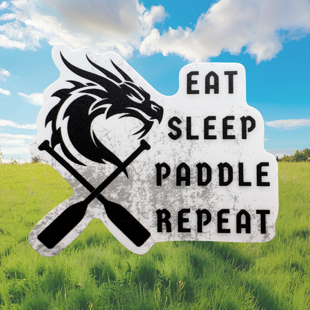 STICKER - Eat Sleep Paddle Repeat - virtualrunevent