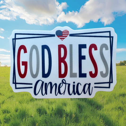 STICKER - God Bless America - virtualrunevent
