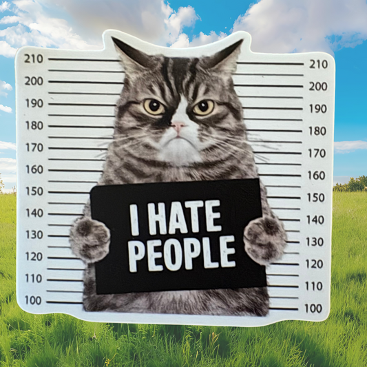 STICKER - Hate People Cat - virtualrunevent