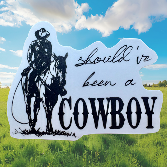STICKER - Should've Been a Cowboy - virtualrunevent