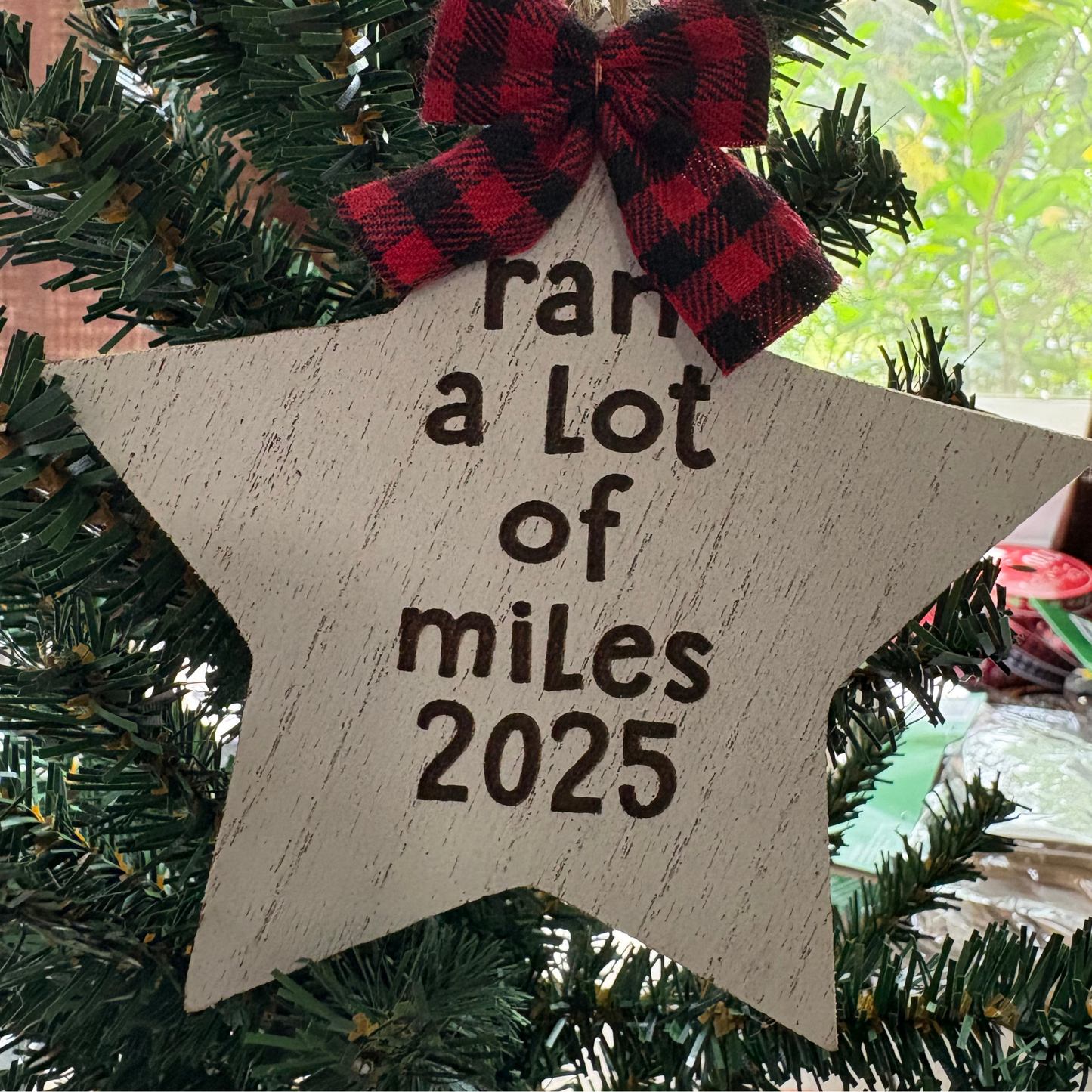 ORNAMENT - ran a lot of miles 2025 - Star Shaped - virtualrunevent