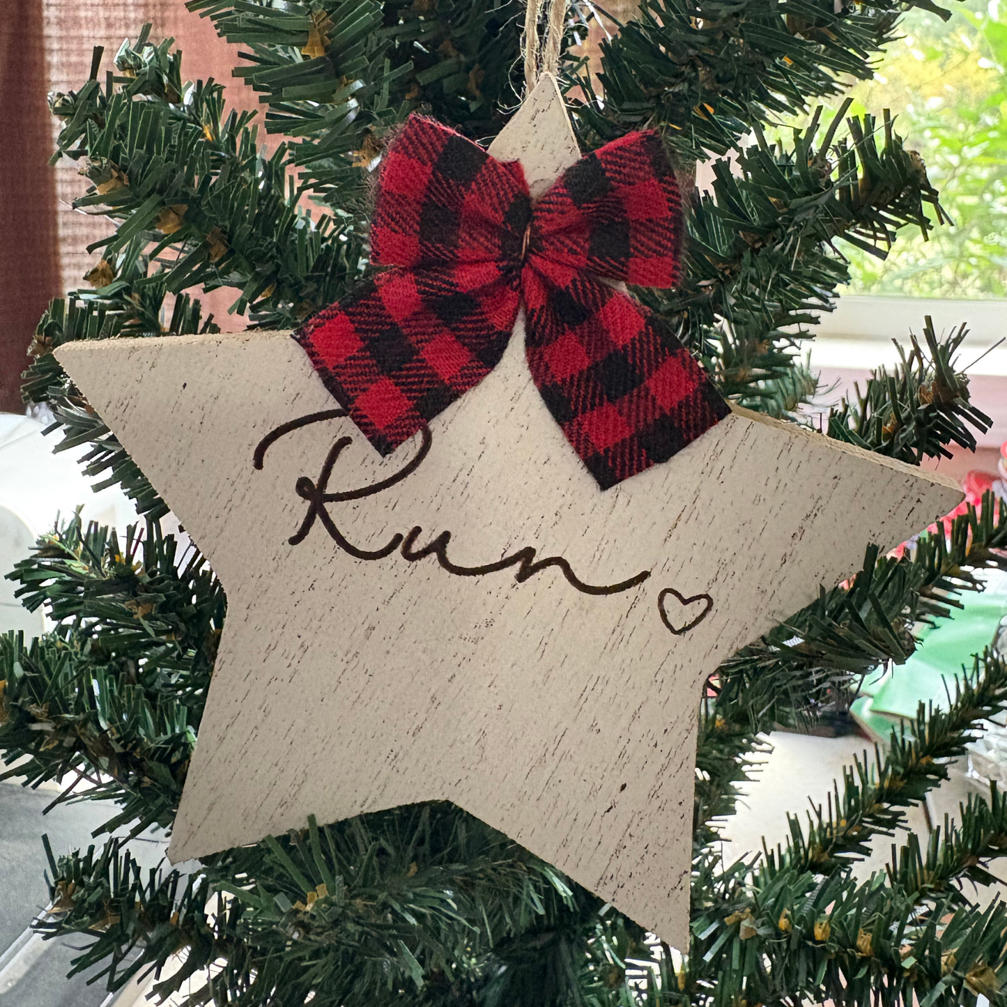 ORNAMENT - RUN with Heart - Star Shaped - virtualrunevent