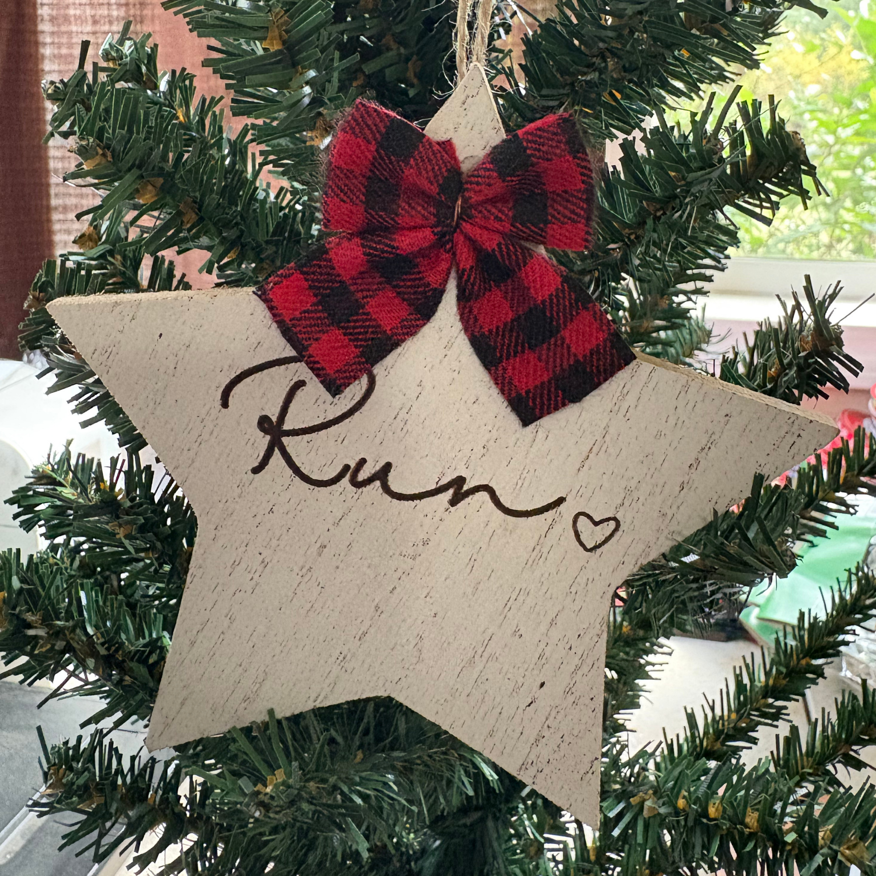 ORNAMENT - RUN with Heart - Star Shaped - virtualrunevent