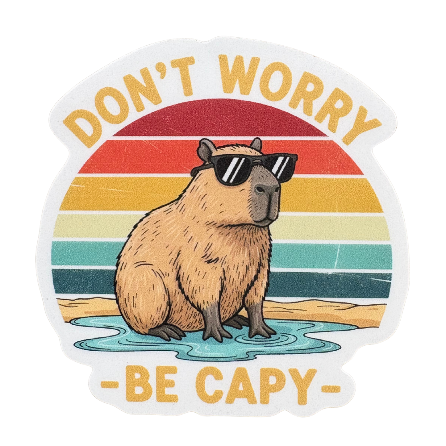 STICKER - Don't Worry Be Capy
