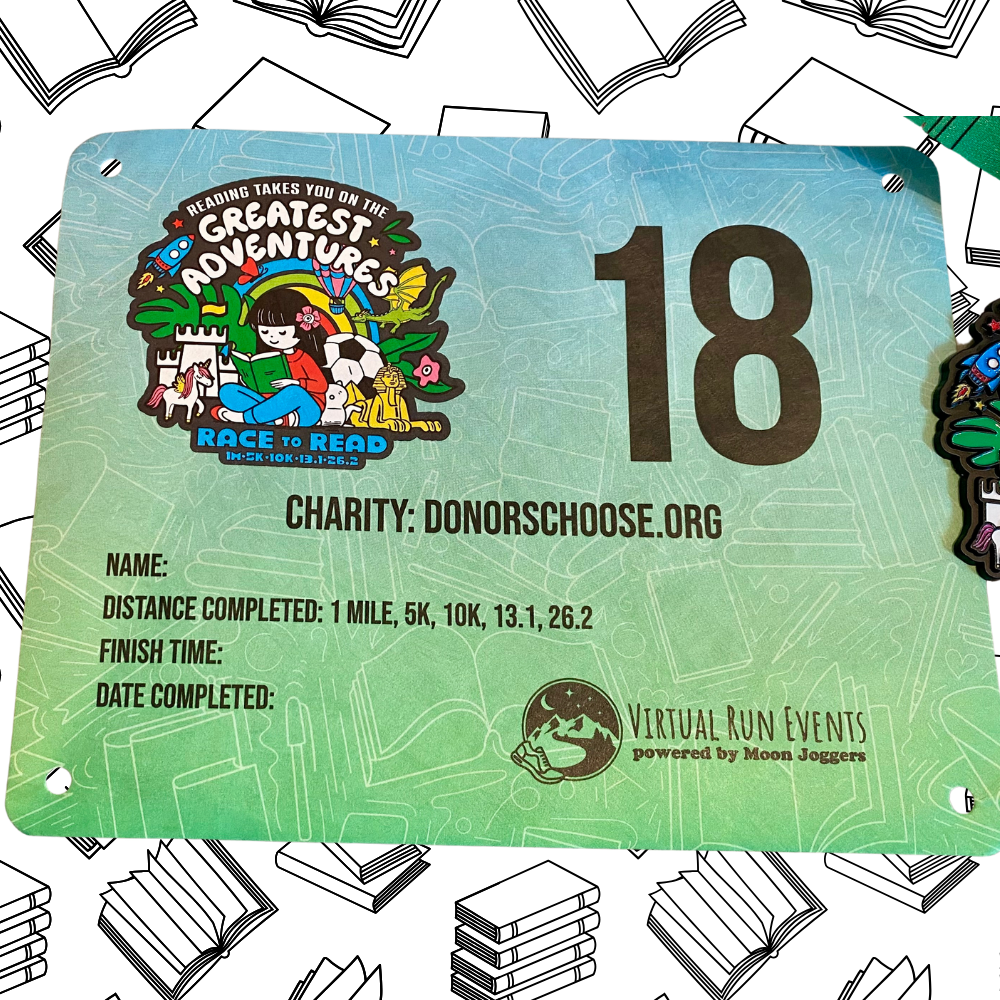 2025 Race to Read 1M 5K 10K 13.1 26.2 - Benefitting Donors Choose - virtualrunevent