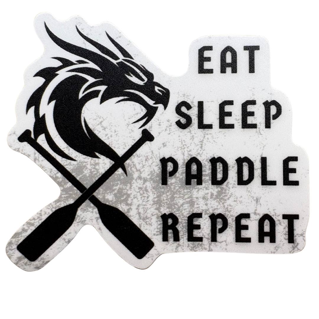 STICKER - Eat Sleep Paddle Repeat - virtualrunevent