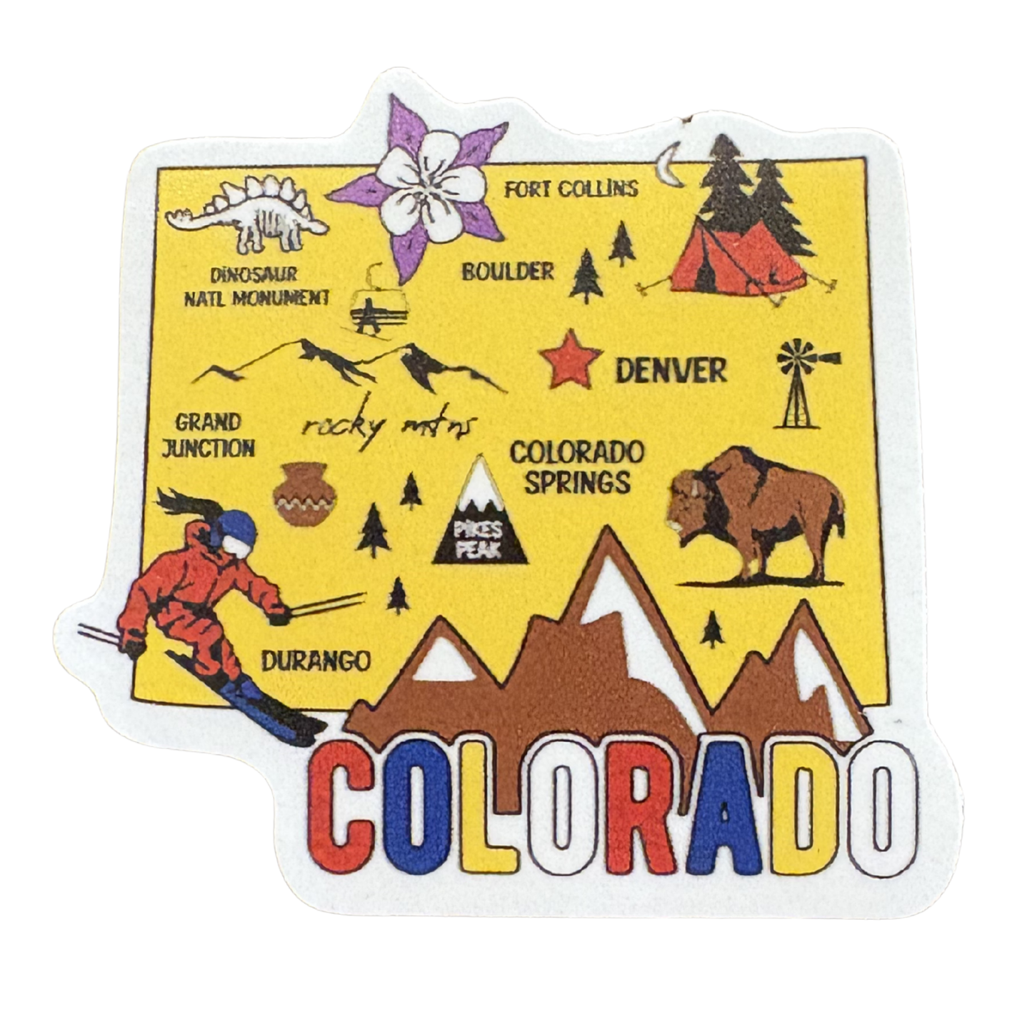 Virtualrunevent Colorado medal sticker featuring colorful design and official Colorado branding, perfect for collectibles or decorating.