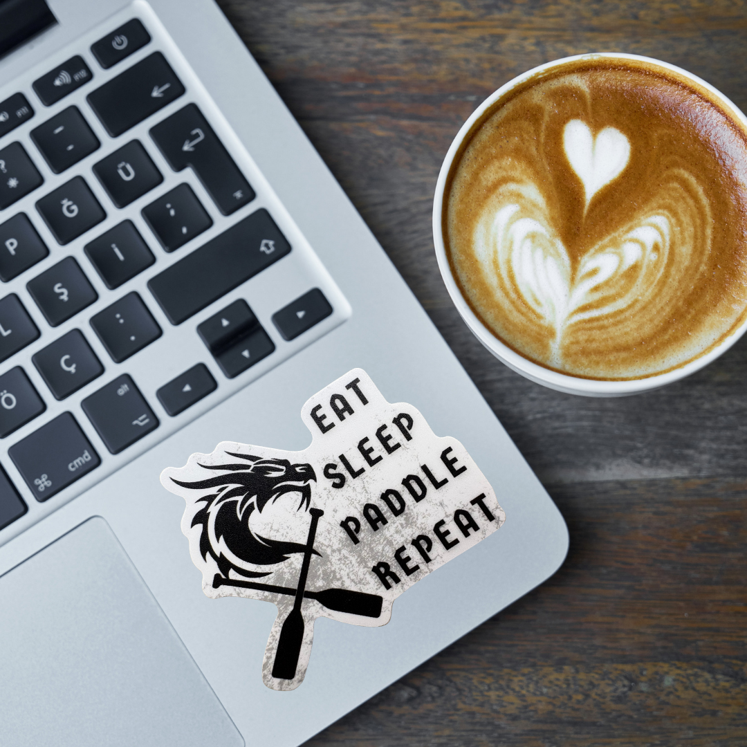 STICKER - Eat Sleep Paddle Repeat - virtualrunevent