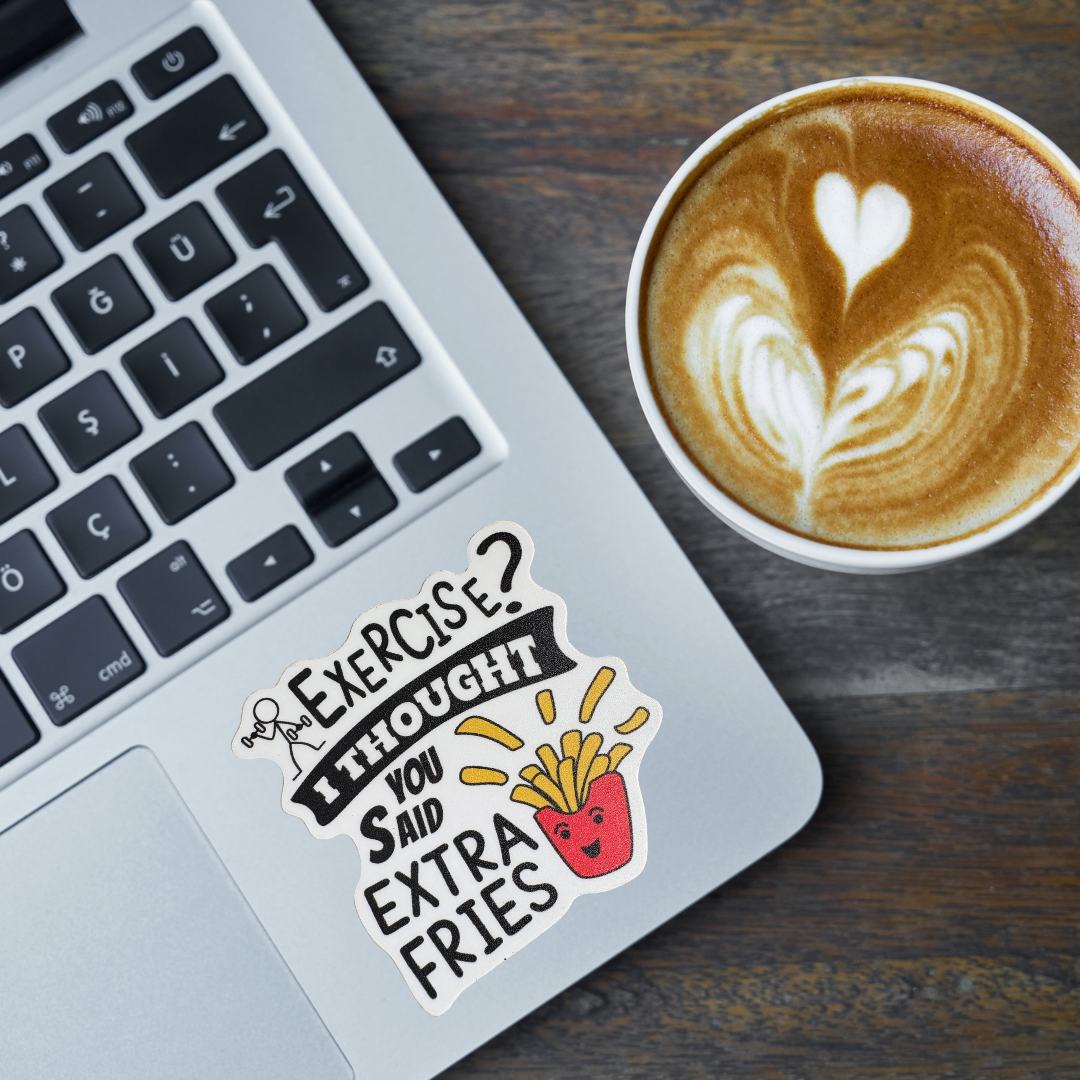 STICKER: EXERCISE EXTRA FRIES - virtualrunevent