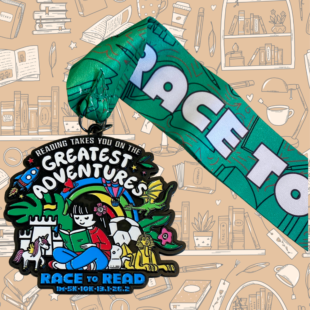 2025 Race to Read 1M 5K 10K 13.1 26.2 - Benefitting Donors Choose - virtualrunevent