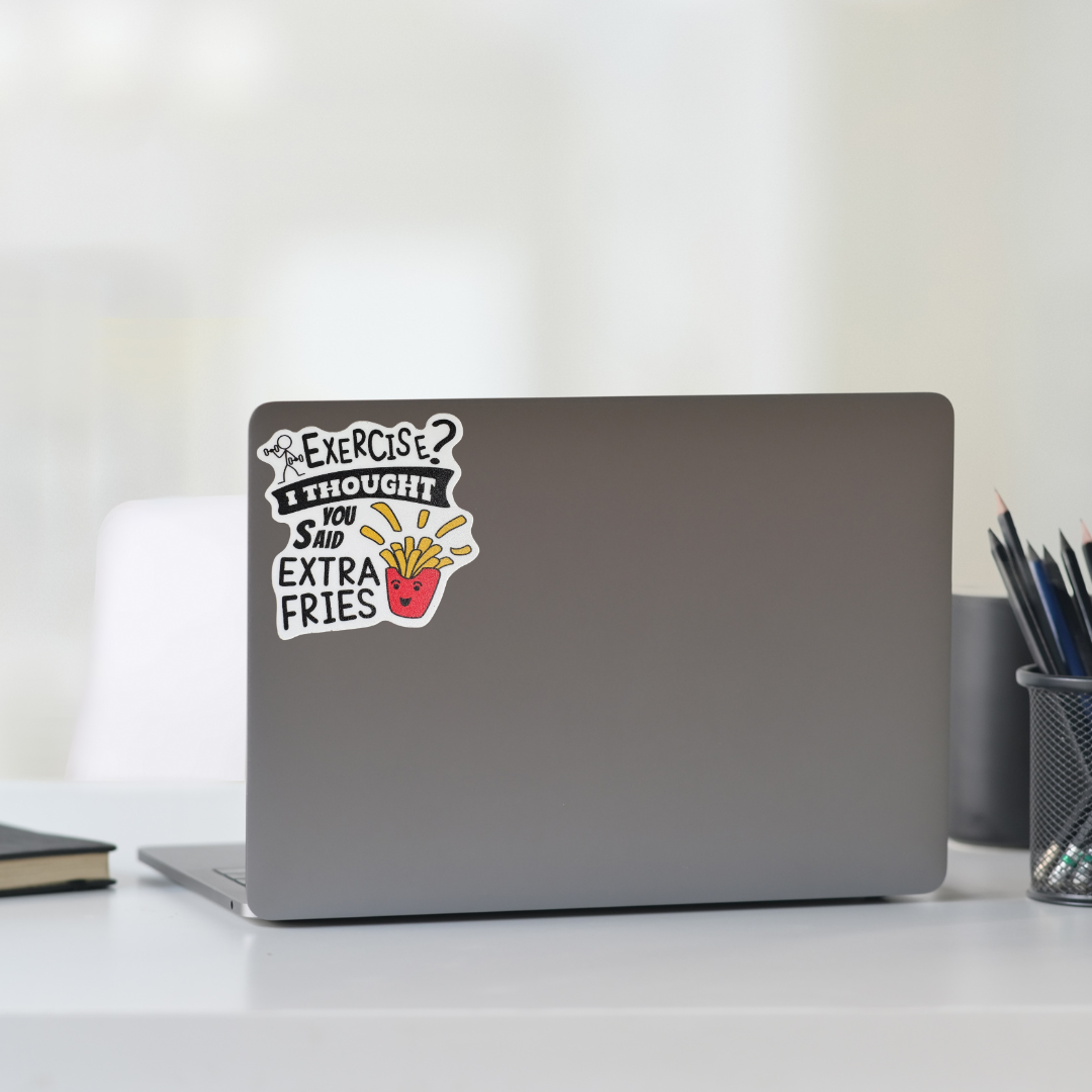 STICKER: EXERCISE EXTRA FRIES - virtualrunevent