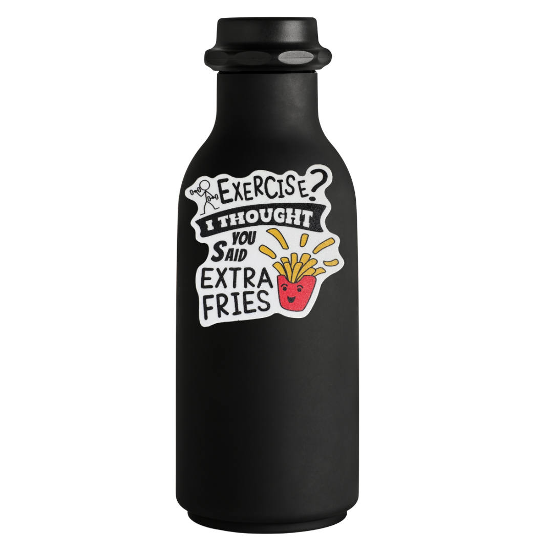 STICKER: EXERCISE EXTRA FRIES - virtualrunevent