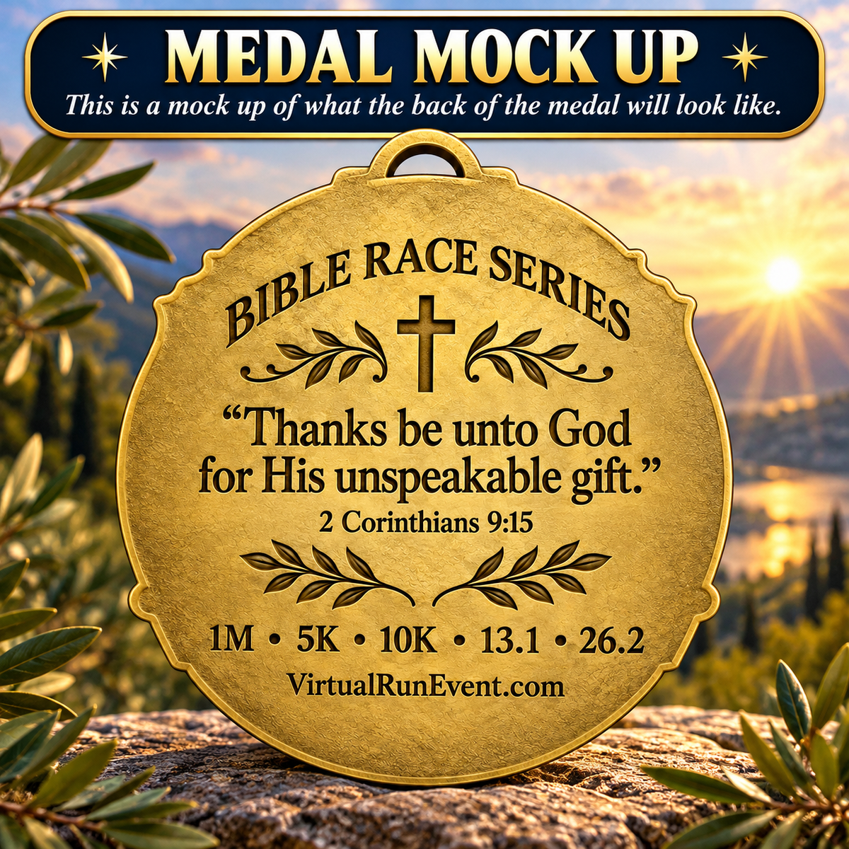 Thanks Be Unto God Virtual Race โ Bible Race Series | 1M 5K 10K 13.1 26.2