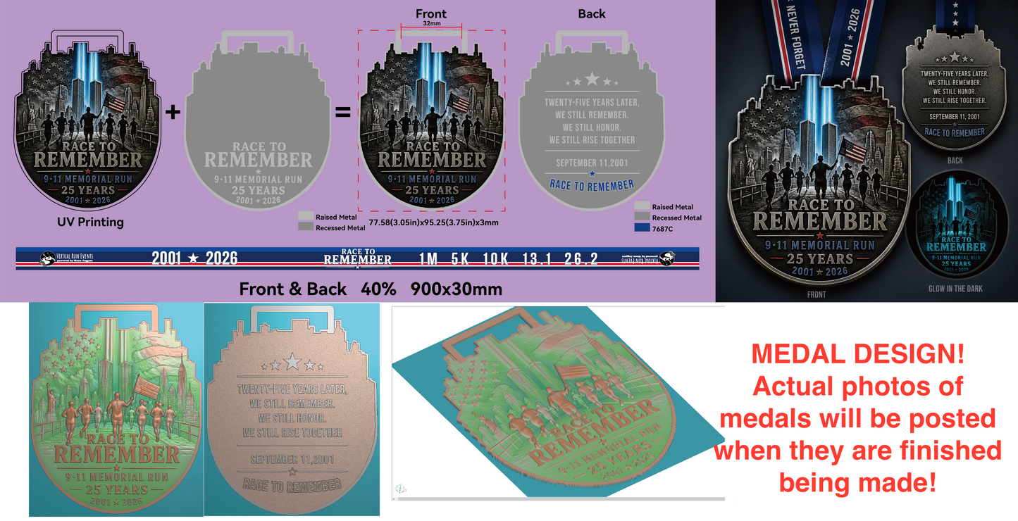 Race to Remember 9/11 Memorial Run | 1M 5K 10K 13.1 26.2 Virtual Race