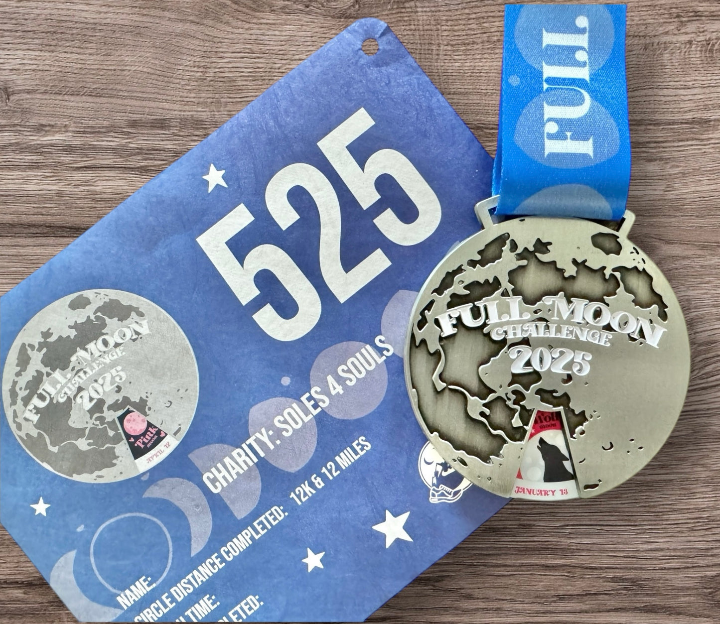 2025 Full Moon Challenge 12K and 12M - Benefits Soles 4 Souls - virtualrunevent