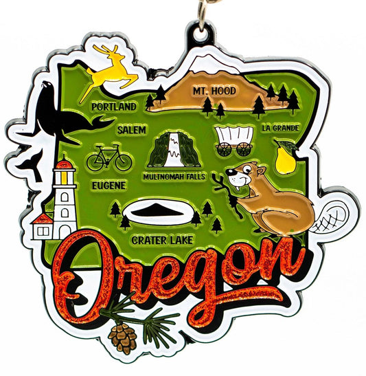 Race Through Oregon Medal and Bib - virtualrunevent