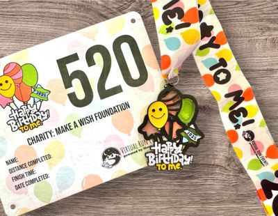 2025 Happy Birthday To Me 2025- Benefitting Make a Wish Foundation - virtualrunevent