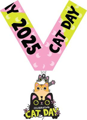 2025 Cat Day 1M 5K 10K 13.1 26.2 - Benefits Alley Cat Allies - Starts Shipping Out May 2025 - virtualrunevent