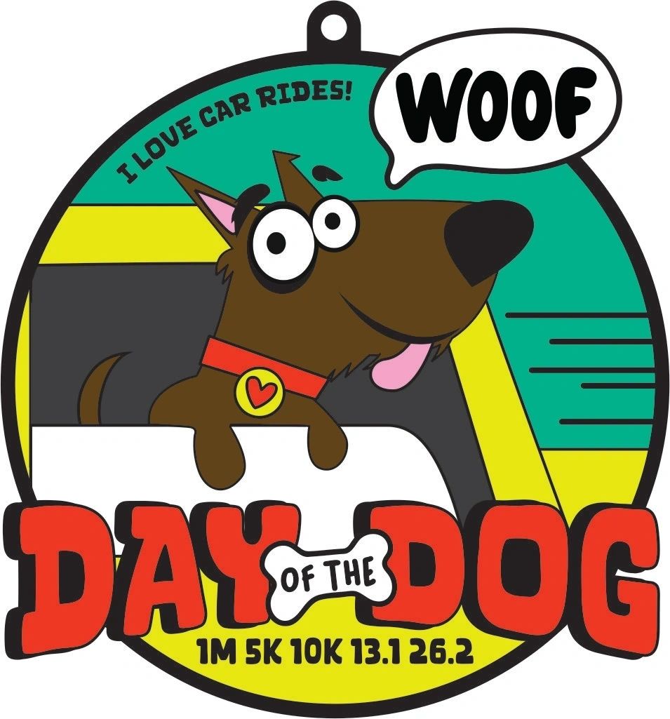 2025 Day of the Dog 1M 5K 10K 13.1 26.2 – Benefitting Freedom Service Dogs of America - starts shipping out May 2025 - virtualrunevent