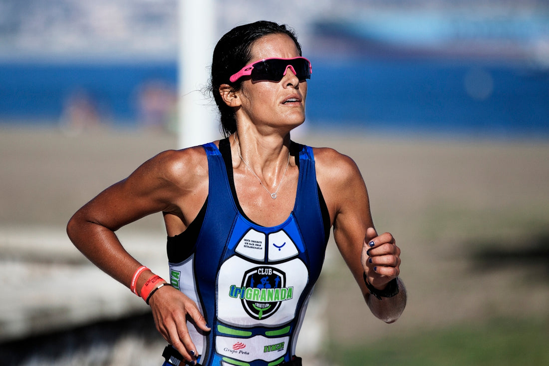selective focus photography of woman running
