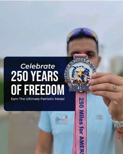 250 Miles for America's 250th Birthday Running, Walking, Swimming and Biking Challenge