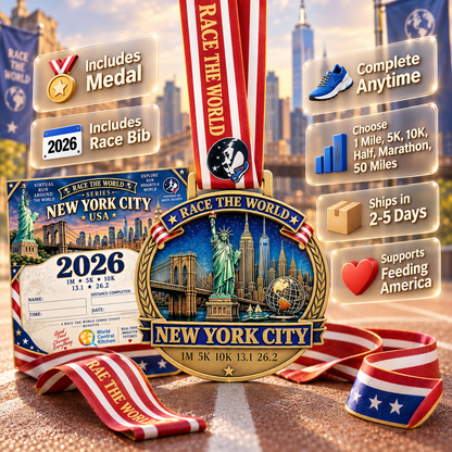 New York City Virtual Race 2026 | 1M, 5K, 10K & More