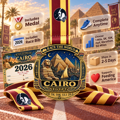 Cairo Egypt Virtual Race 2026 | 1M, 5K, 10K & More