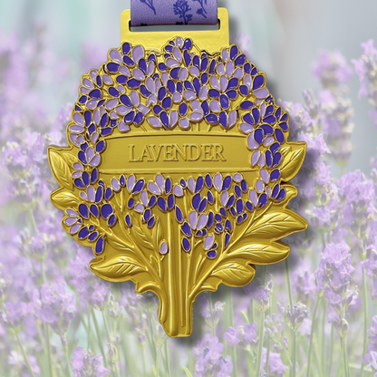 Lavender Race 2026 virtual collection by virtualrunevent featuring a floral-themed digital artwork with lavender flowers.