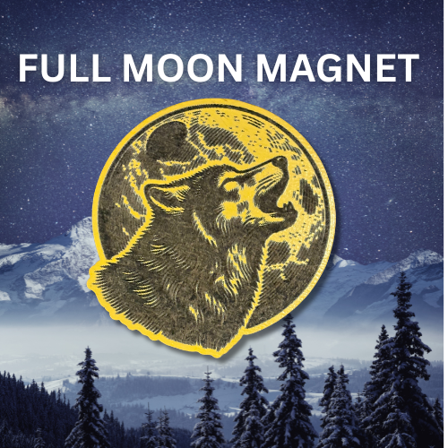 Full Moon Wolf medal by VirtualRuneVent featuring a detailed wolf and moon design on a round metal medal.