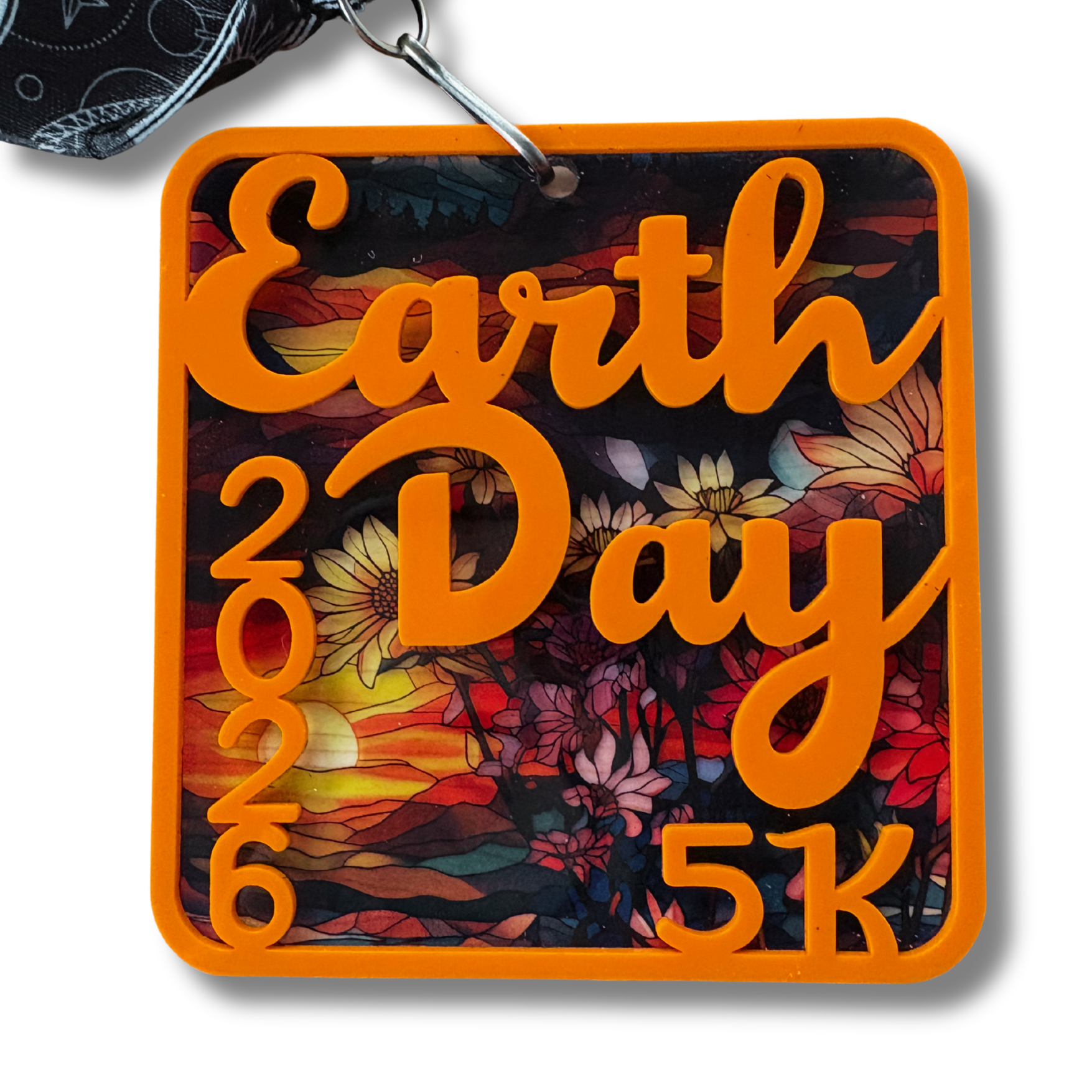 2026 Earth Day 5K medal by virtualrunevent featuring Earth and nature-themed design for Wild Earth Allies event.