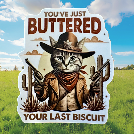 STICKER -  Buttered Biscuit Cat