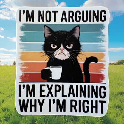STICKER - Arguing Cat