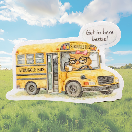 VirtualRuneEvent struggle bus medal sticker with colorful design, perfect for decorating or gifting.