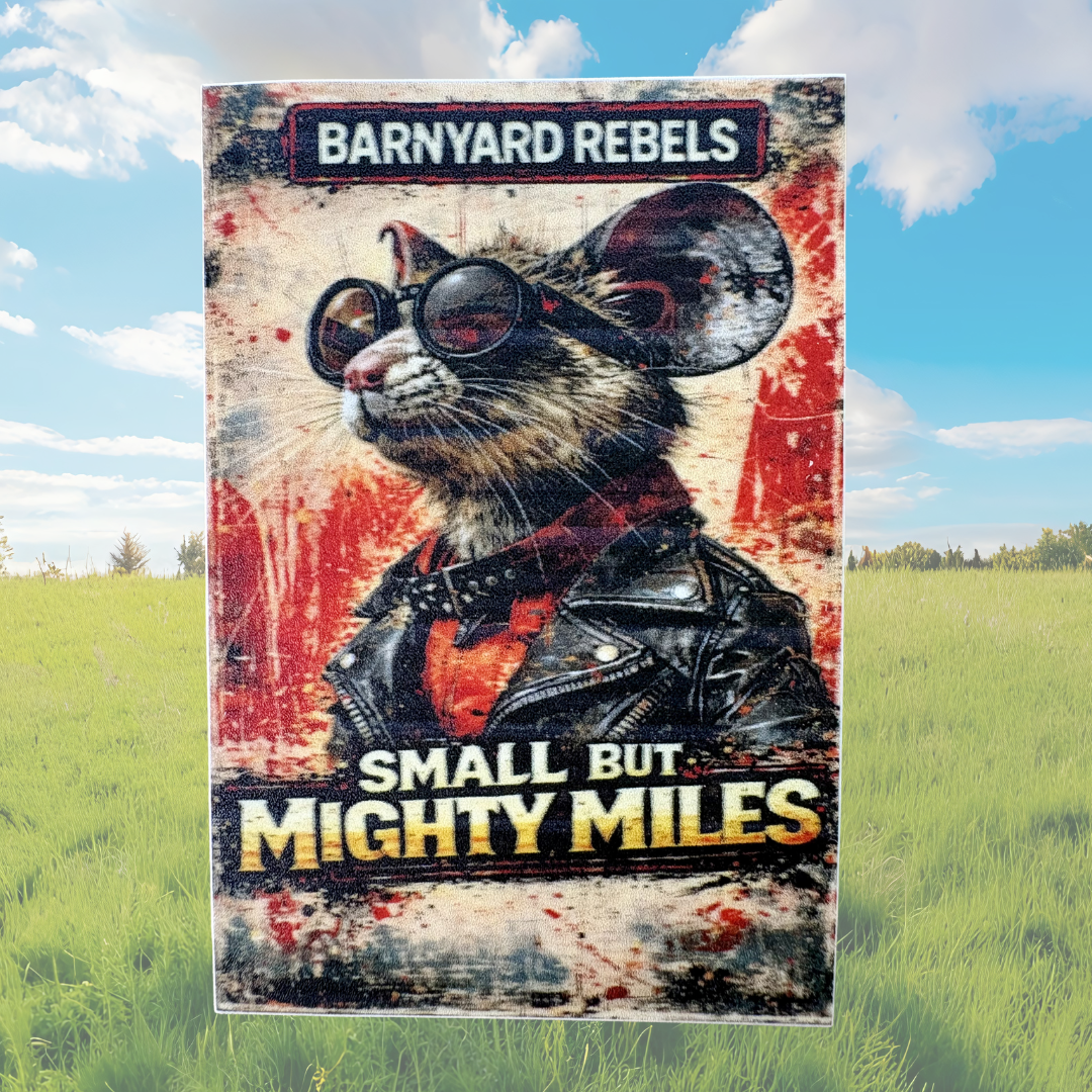 Medal featuring Barnyard Rebels Series design, virtualrunevent brand, with colorful barnyard animal characters on the front.