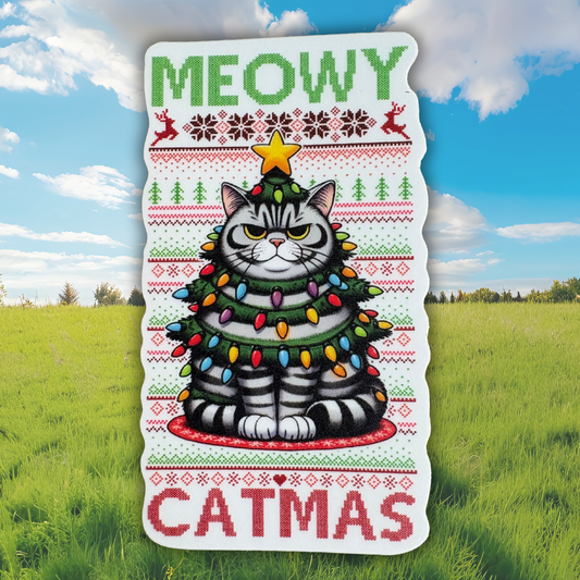 STICKER - Meowy Catmas - virtualrunevent