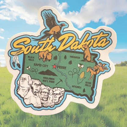 VirtualRuneEvent South Dakota medal sticker featuring a colorful design representing the state of South Dakota.