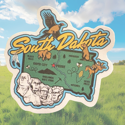 VirtualRuneEvent South Dakota medal sticker featuring a colorful design representing the state of South Dakota.
