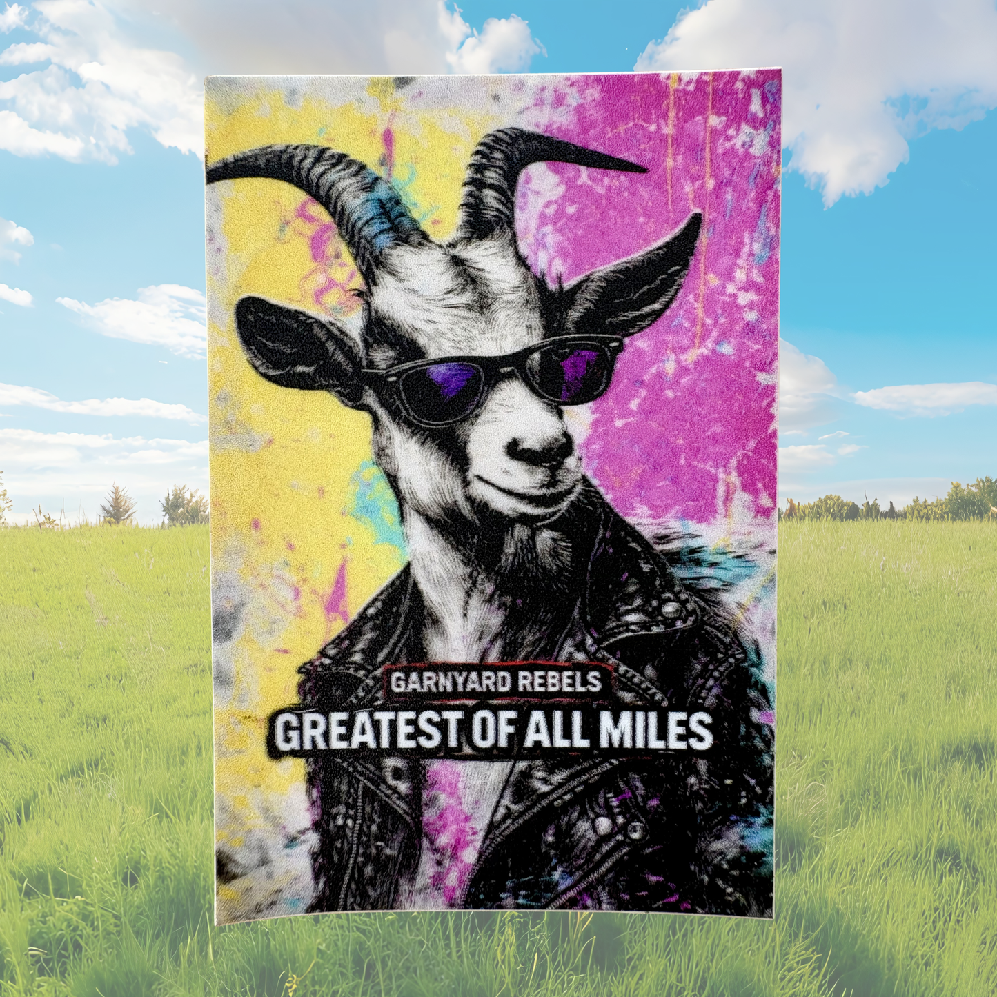 Barnyard Rebels Series medal sticker featuring colorful farm animal characters, ideal for decorating or collectibles.