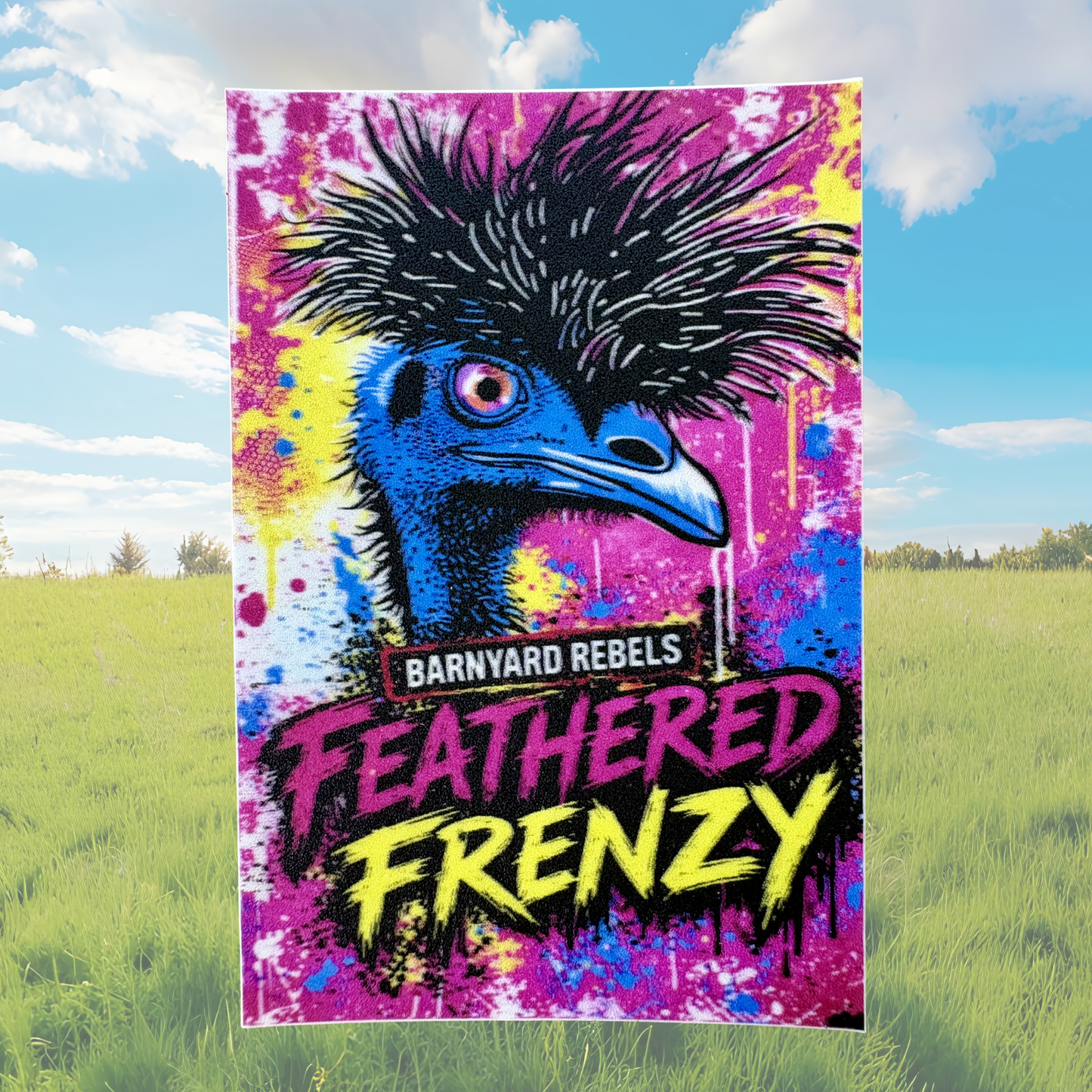 Barnyard Rebels Series medal sticker featuring colorful farm animal designs from virtualrunevent.