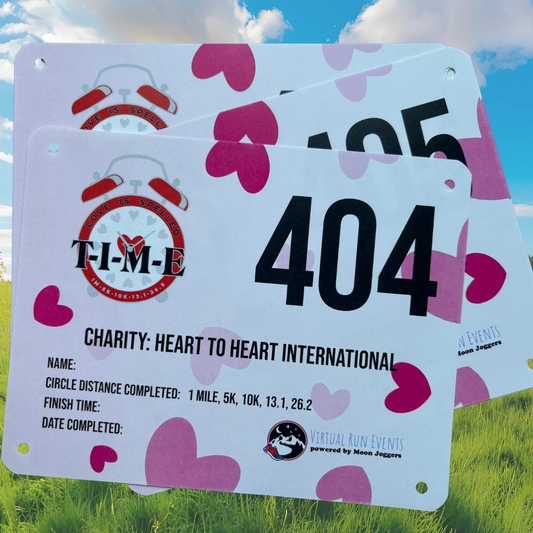 BIBS - Pack of TEN - Love is Spelled T.I.M.E. - virtualrunevent