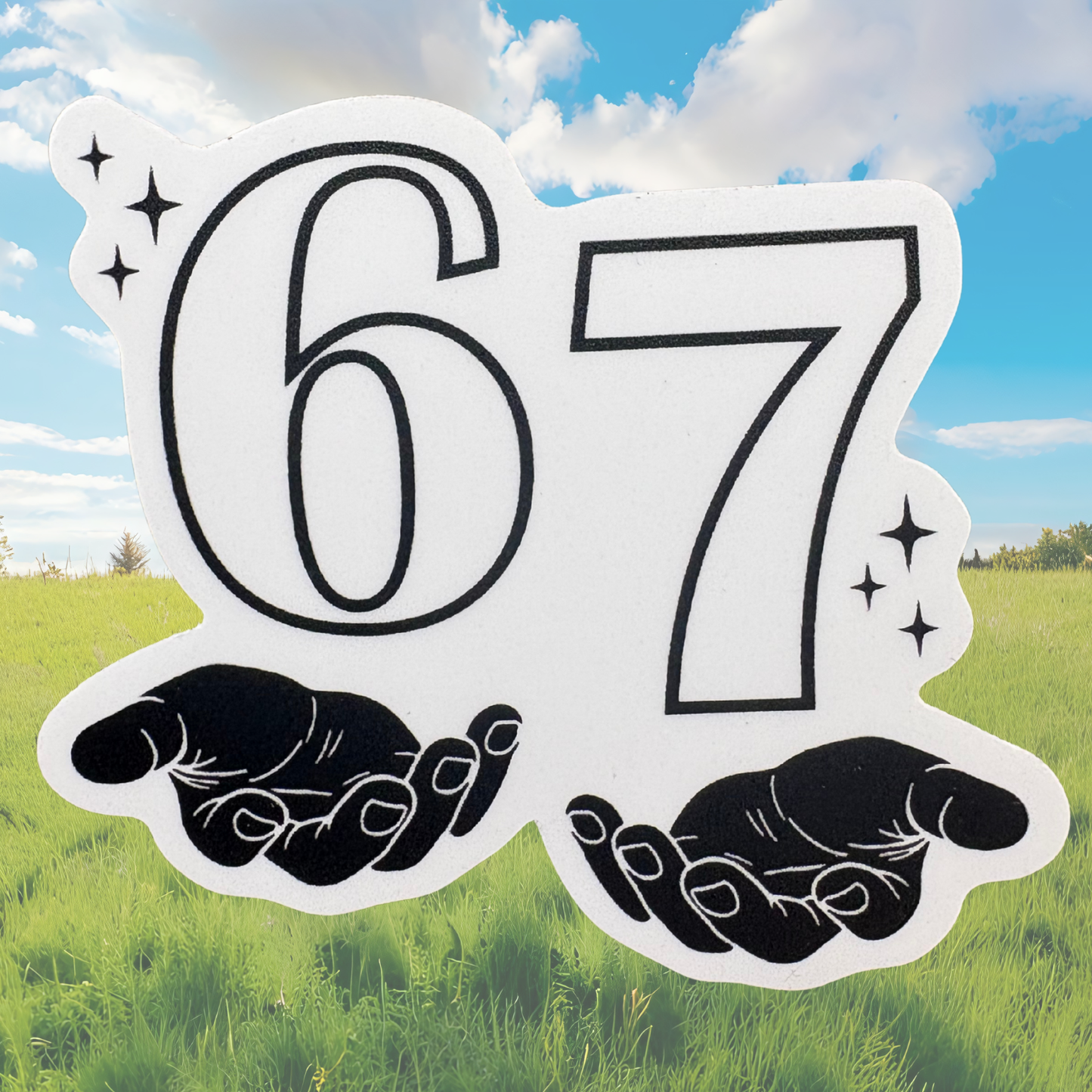 STICKER -  67 Hands