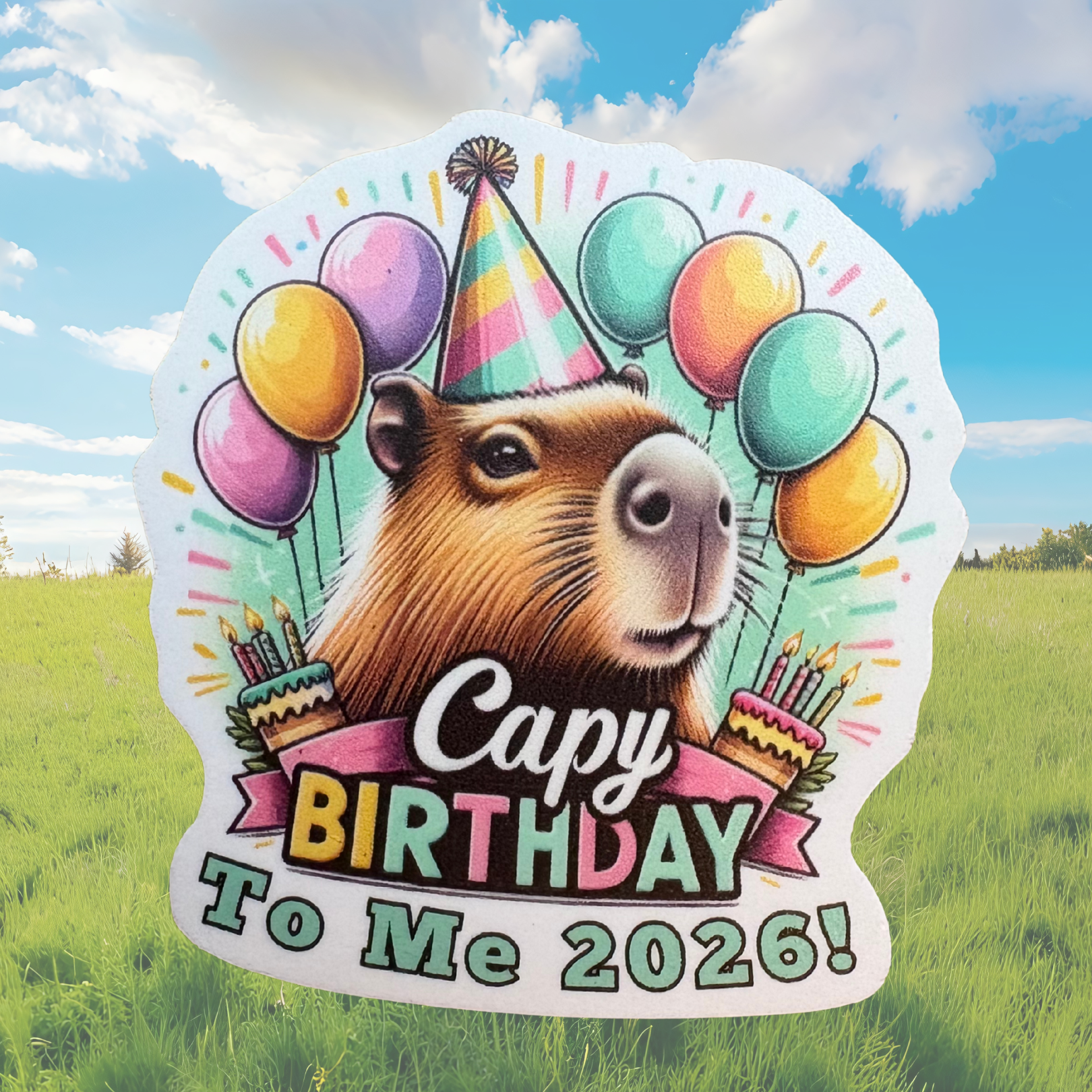 STICKER - Capy Birthday To Me 2026 - virtualrunevent