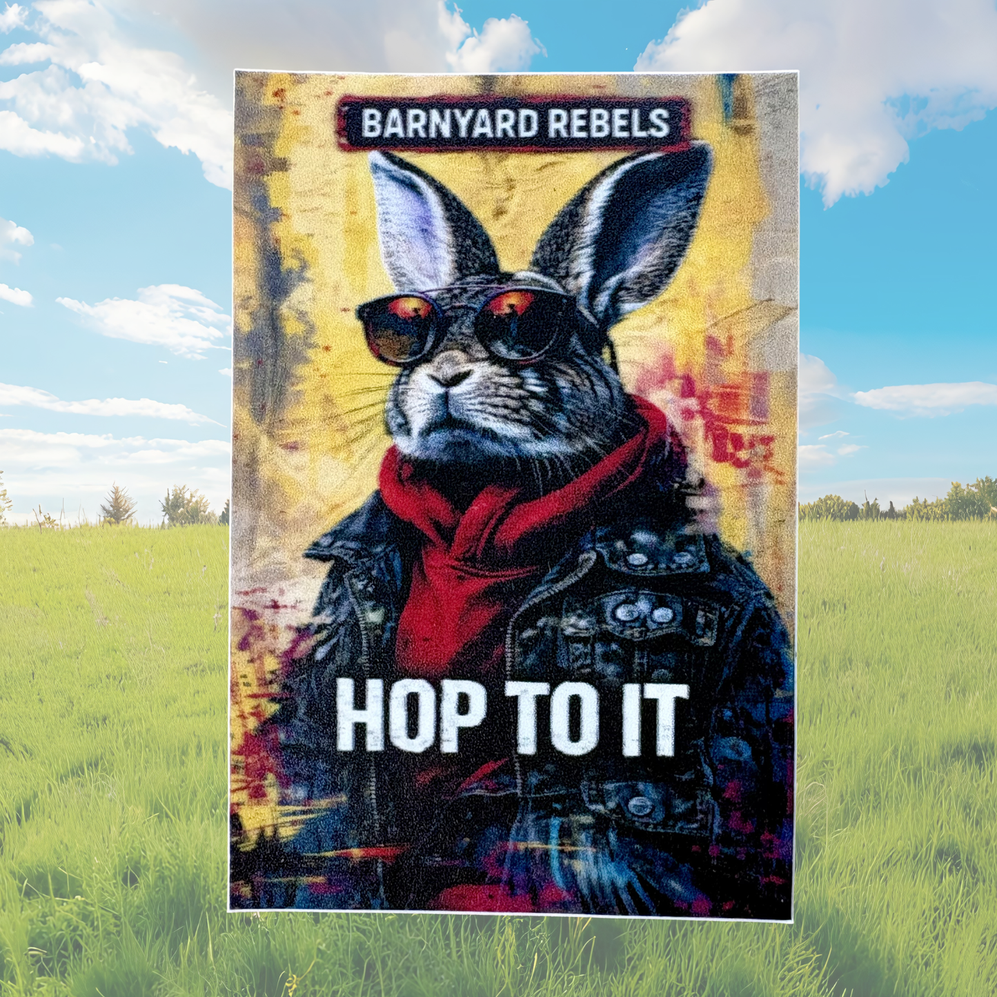 Barnyard Rebels Series medal sticker featuring colorful farm animal designs by VirtualRuneEvent.