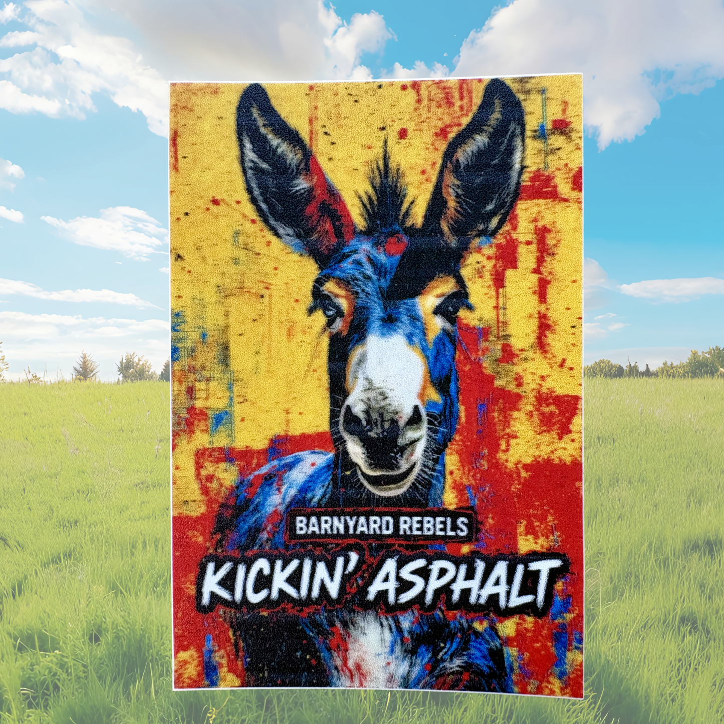 Barnyard Rebels Series medal sticker by virtualrunevent featuring colorful barnyard animal design on a circular badge.
