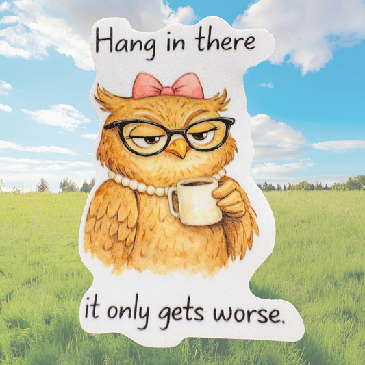 VirtualRuneEvent Hang In There medal sticker featuring a motivational design with the phrase "Hang In There."