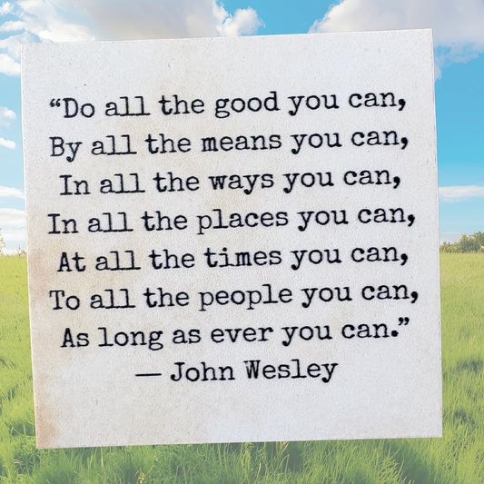 Virtualrunevent sticker with the inspiring phrase "Do All The Good You Can" in bold lettering on a colorful background.