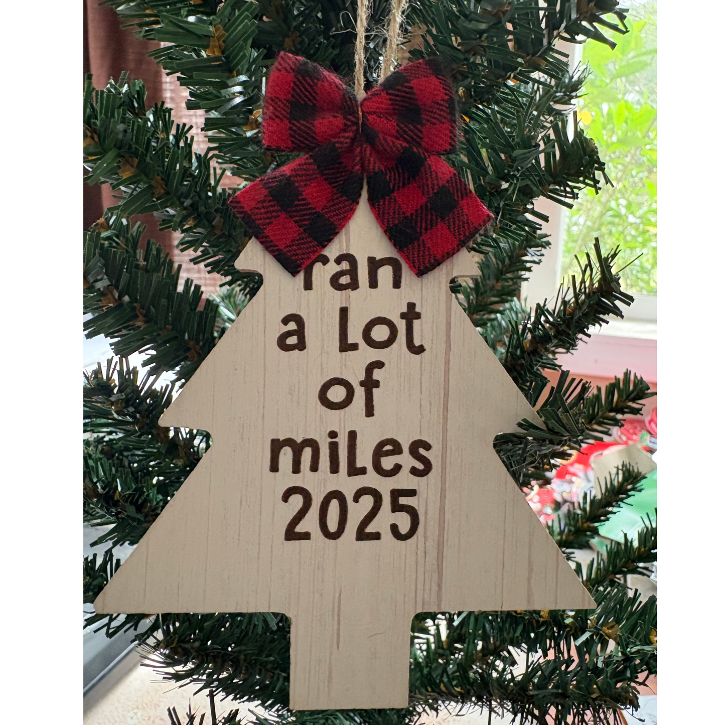 ORNAMENT - ran a lot of miles 2025 - Tree Shaped - virtualrunevent