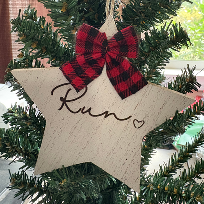 ORNAMENT - RUN with Heart - Star Shaped - virtualrunevent