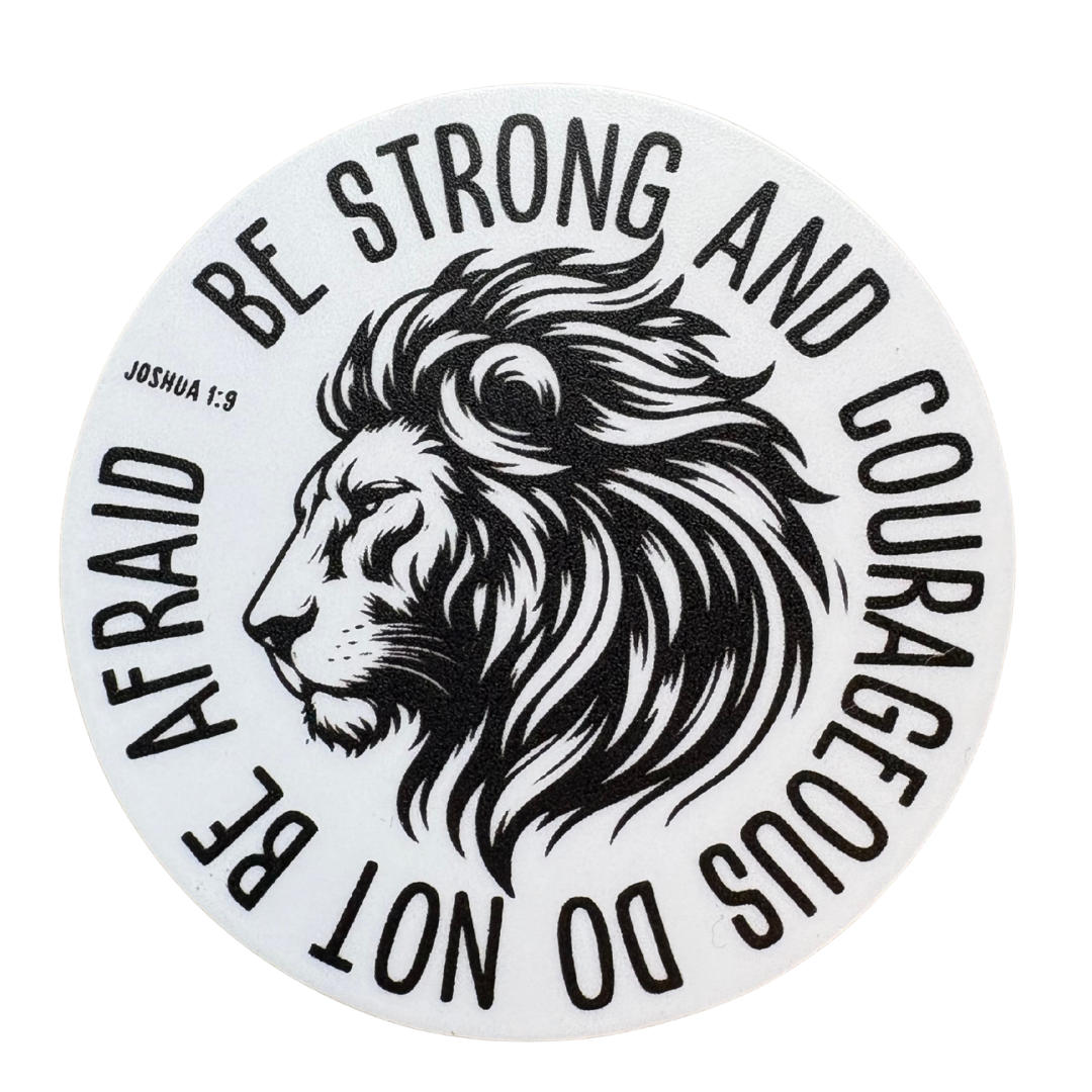 STICKER -  Be Strong and Courageous - virtualrunevent