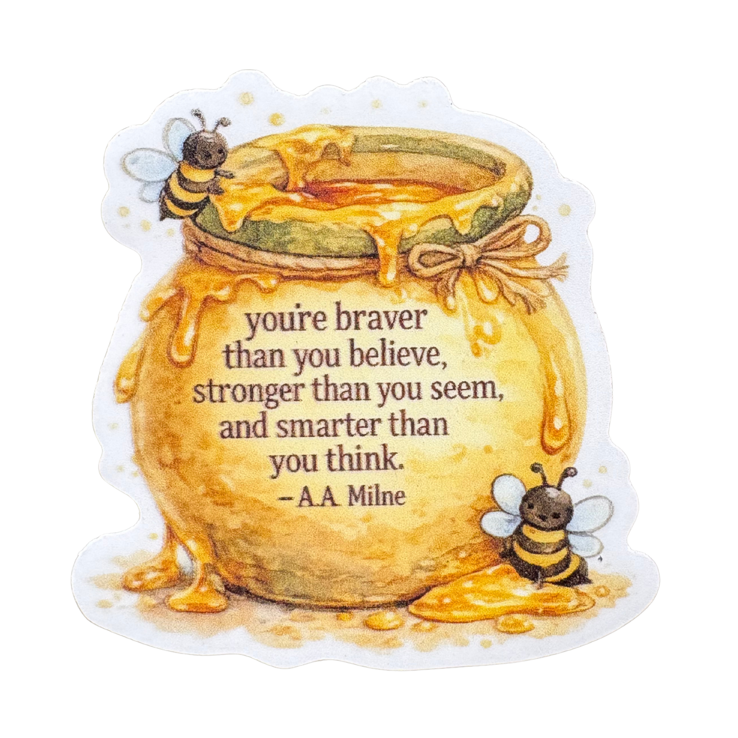 Bronze medal with "Braver Than You Believe" sticker by virtualrunevent, featuring a motivational message and decorative design.